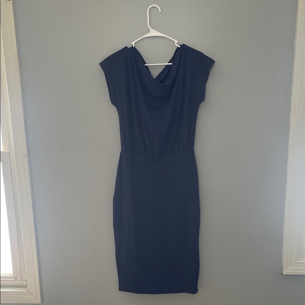 Sophisticated Navy Midi Dress